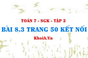 Bài 8.3 trang 50 Toán 7 Kết nối tri thức Tập 2